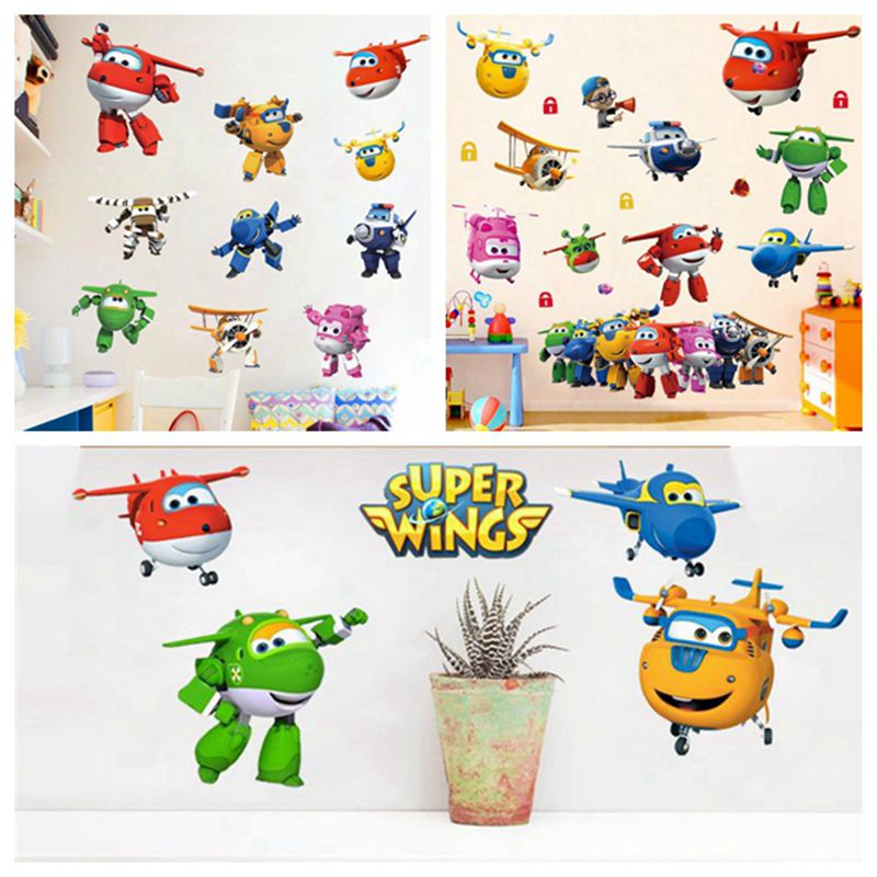 Baby Nursery Artwork - Hot Cartoon Super Wings Deformation Airplane