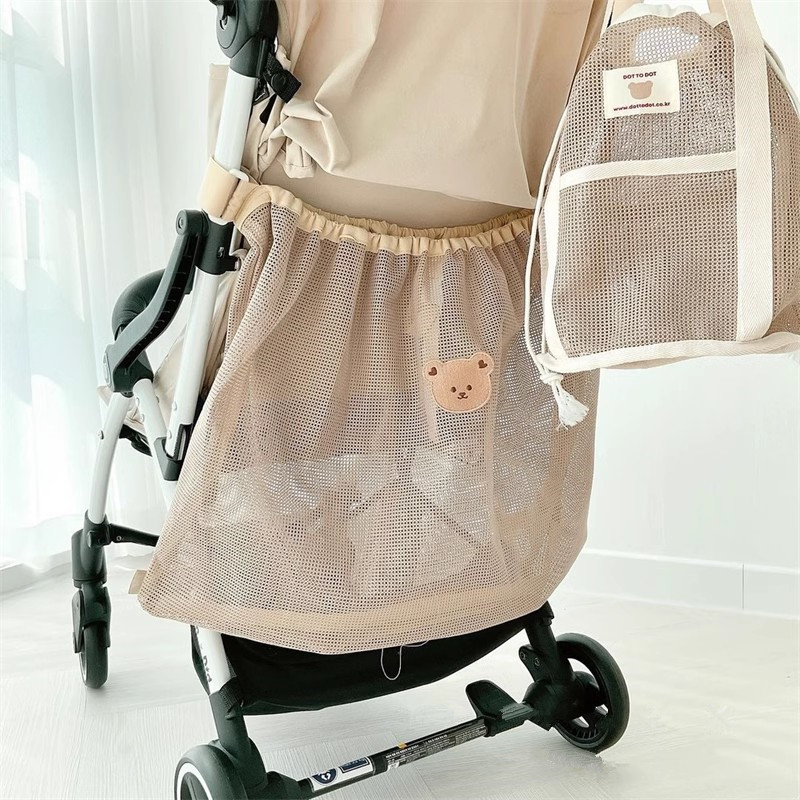 Diaper Caddy Organizer - Reusable Stroller Hanging Bag Summer Mesh