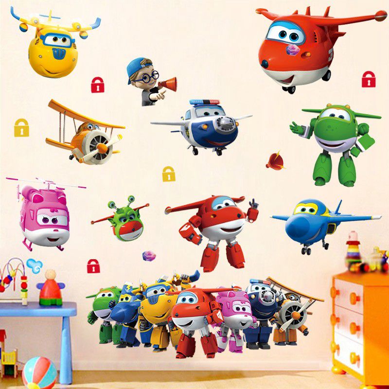 Hot Cartoon Super Wings Deform - Baby Nursery Artwork 评论和价格