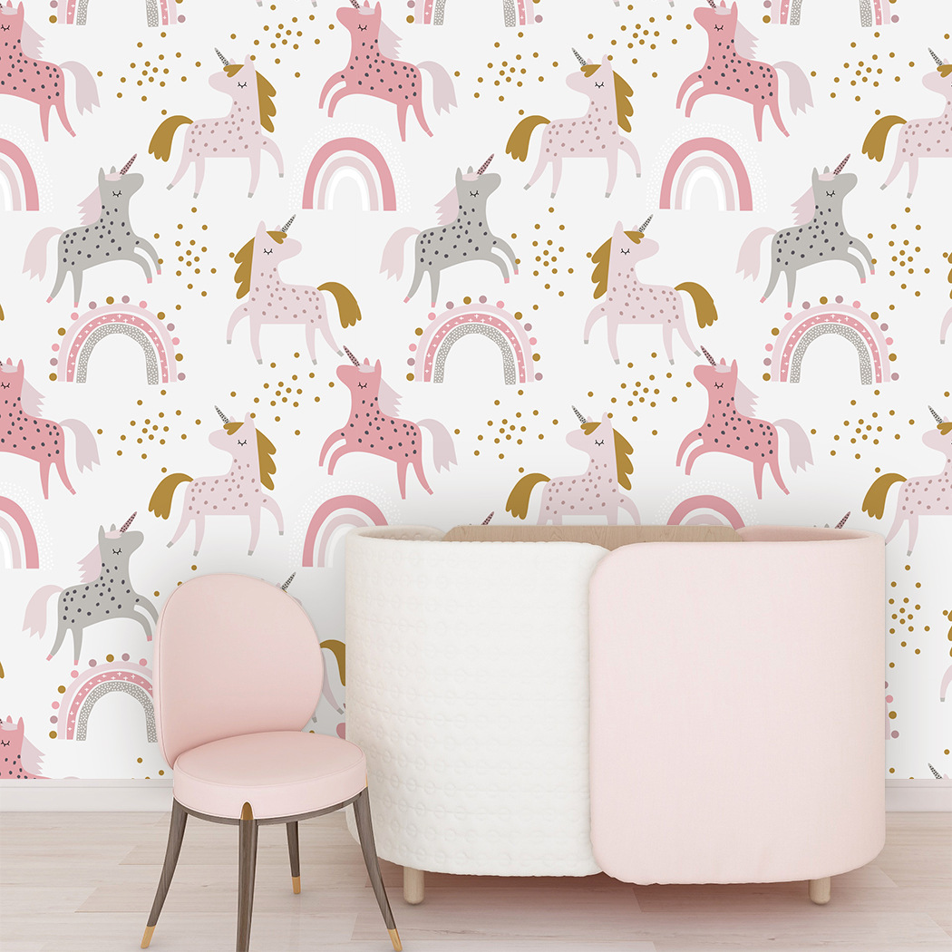 Nursery Wallpaper Baby Girl Bo - Baby Nursery Bedding 评论和价格