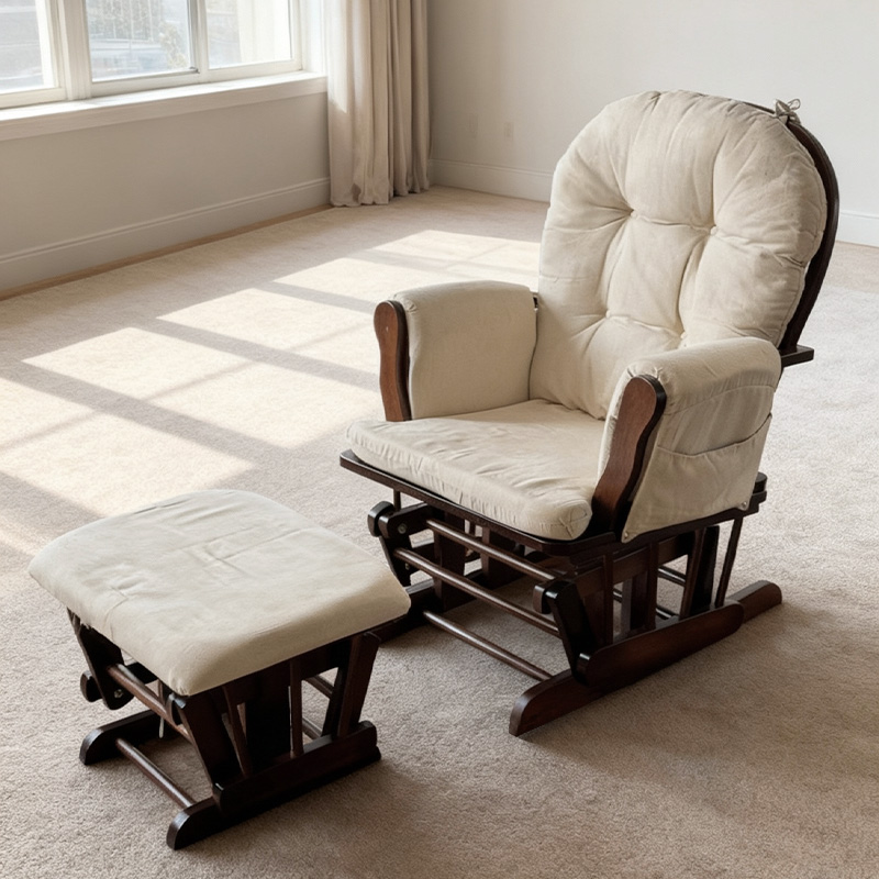 Modern Wood Glider Cushion Mat - Baby Nursery Glider Chair 评论和价格