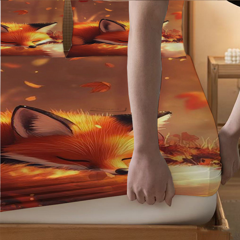 Autumn Leaves Sleeping Cute Li - Baby Nursery Bedding 评论和价格