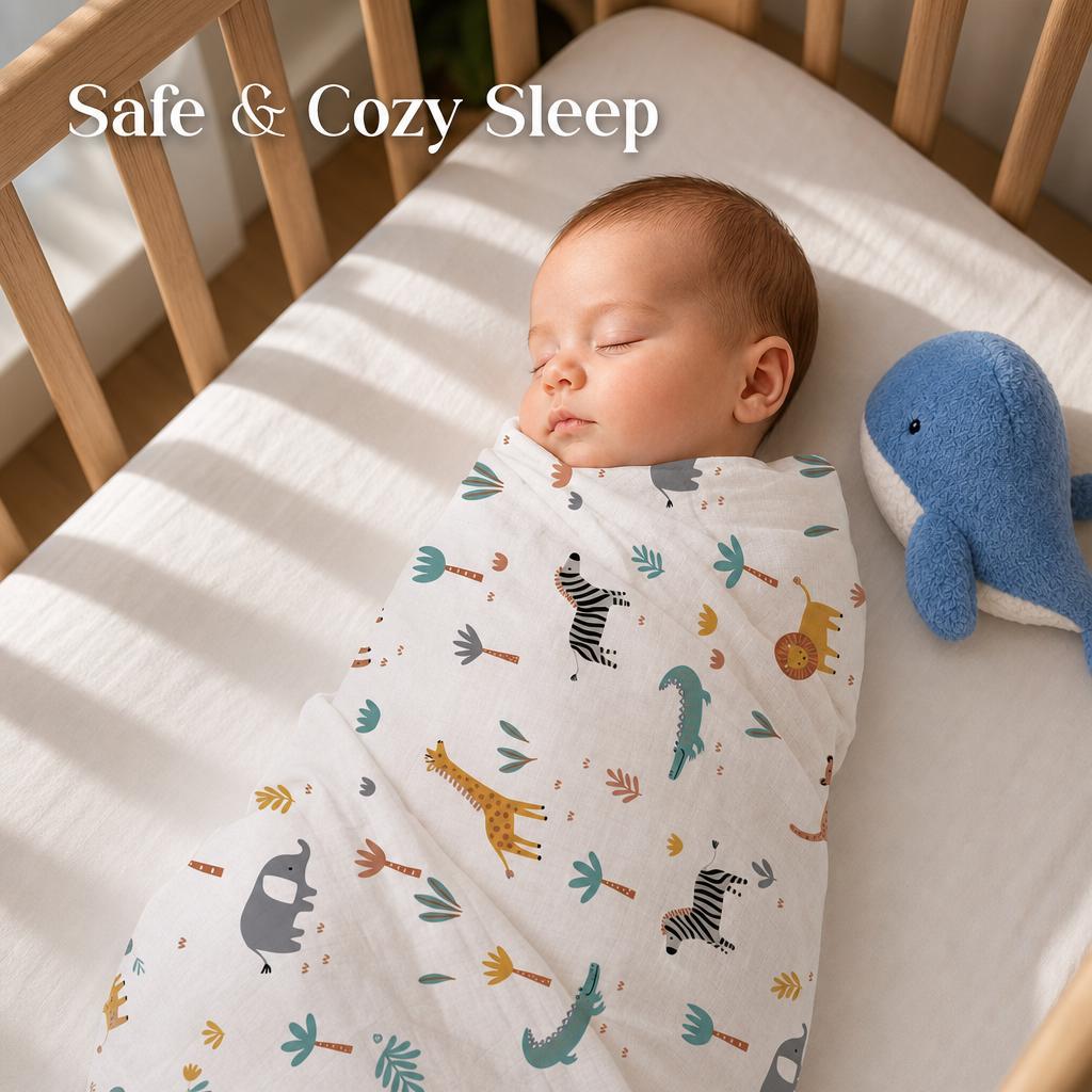 3-Pack Baby Muslin Swaddle Bla - Baby Nursery Bedding 评论和价格