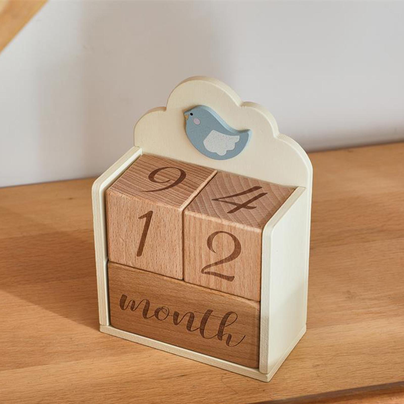 Wooden Baby Age Blocks Unique  - Baby Nursery Age 评论和价格