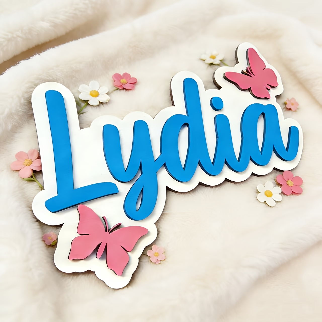 Personalized Blue & Pink Butte - Baby Nursery Artwork 评论和价格
