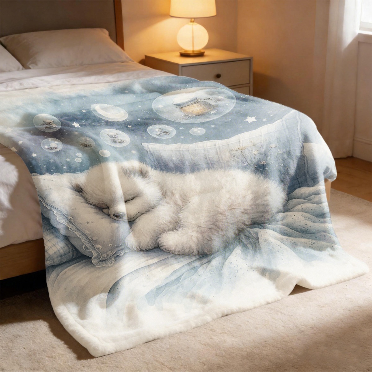 Cozy Polar Bear Nursery Throw  - Baby Nursery Bedding 评论和价格