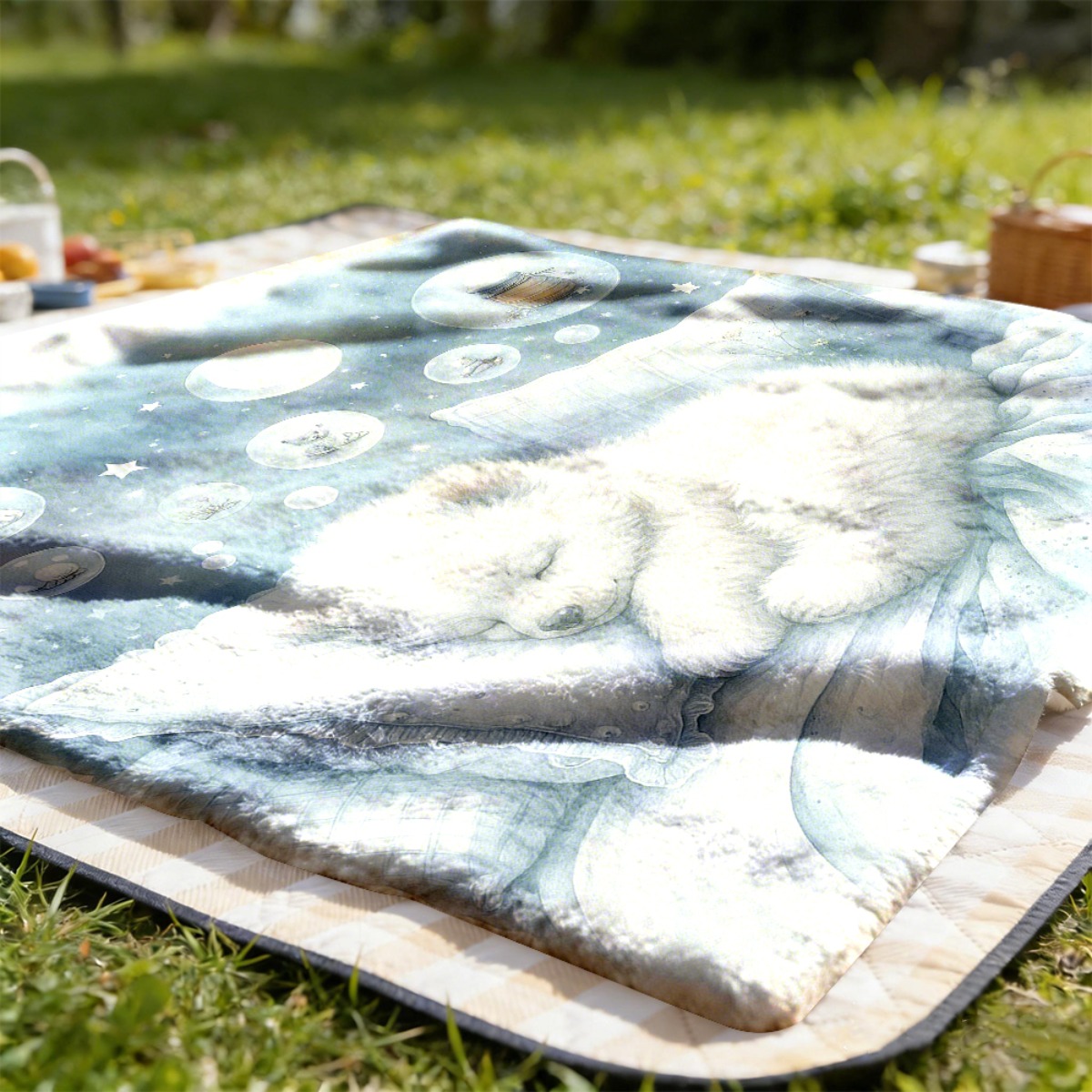 Cozy Polar Bear Nursery Throw  - Baby Nursery Bedding 评论和价格