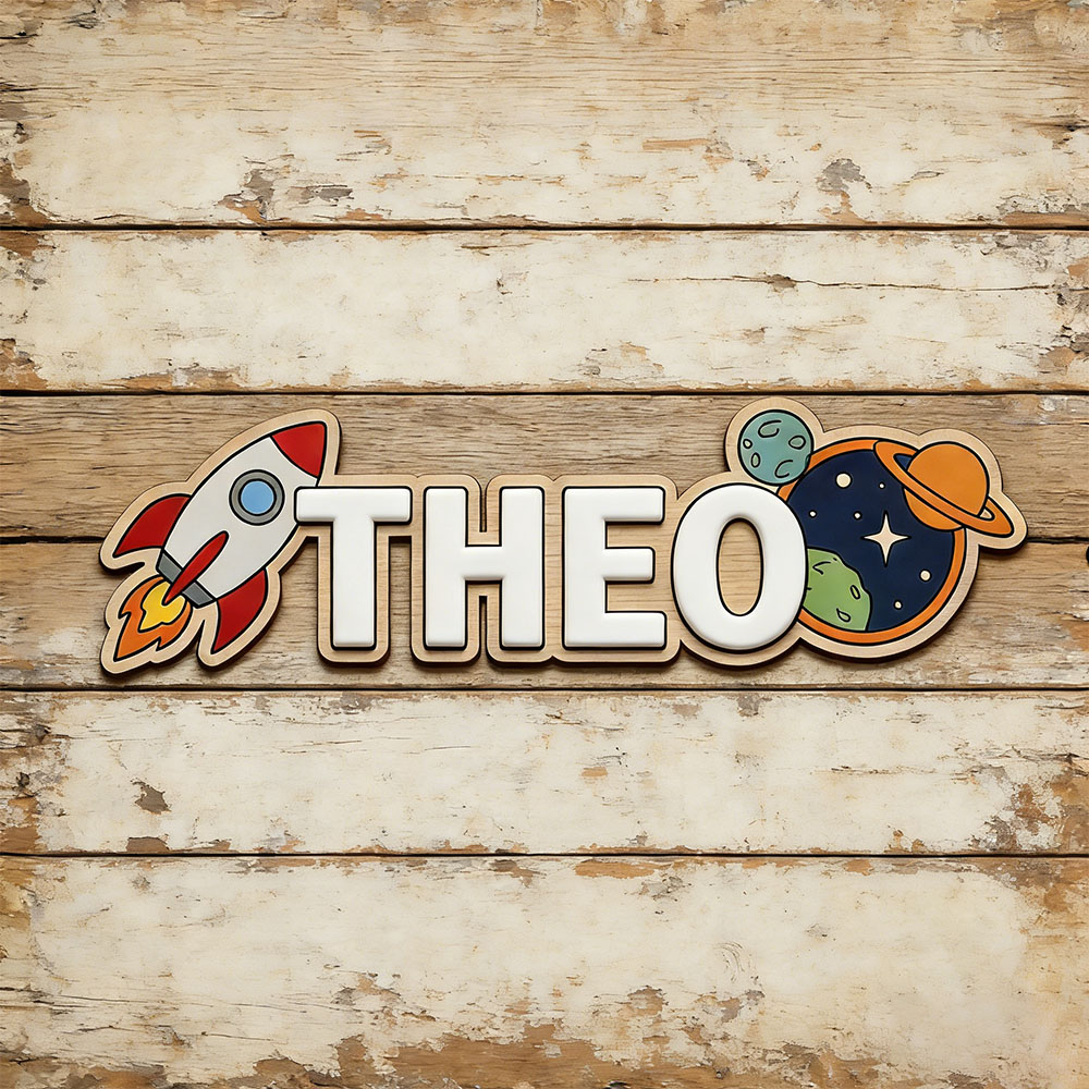 Personalized Space Rocket Name - Baby Nursery Artwork 评论和价格