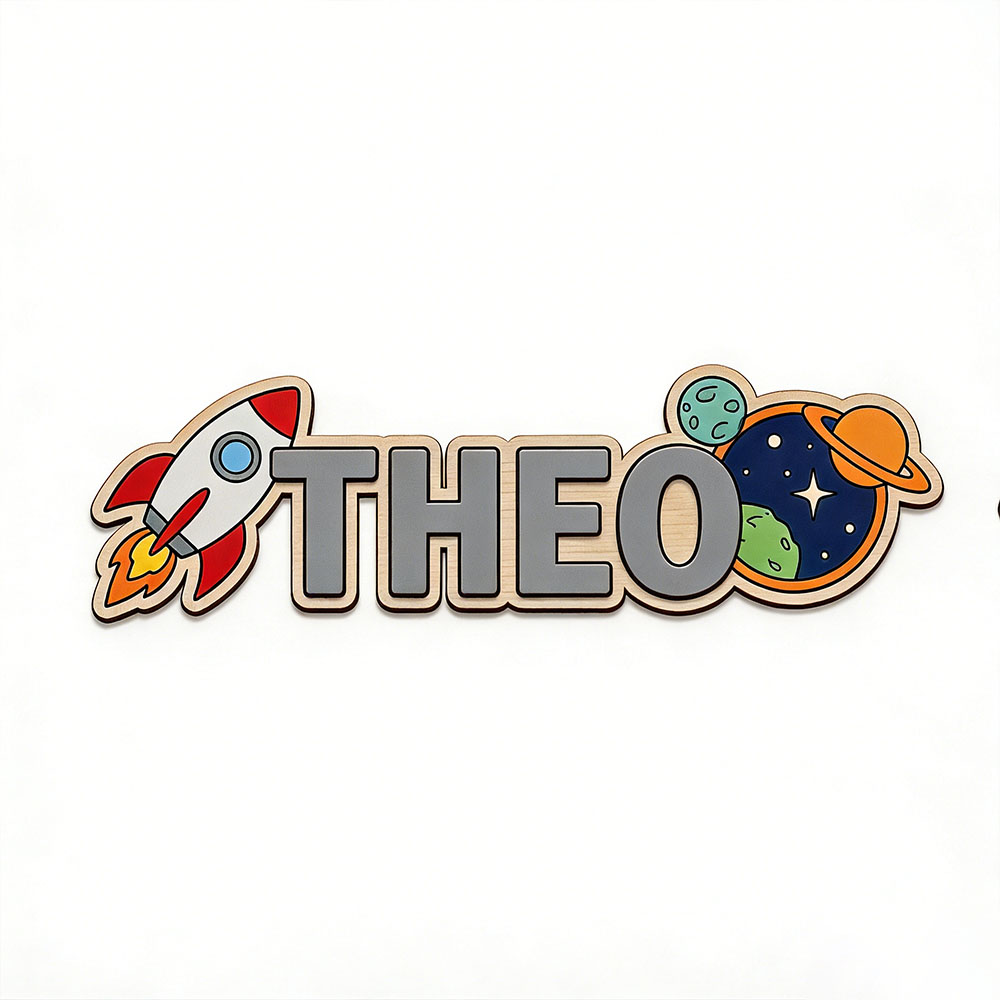 Personalized Space Rocket Name - Baby Nursery Artwork 评论和价格