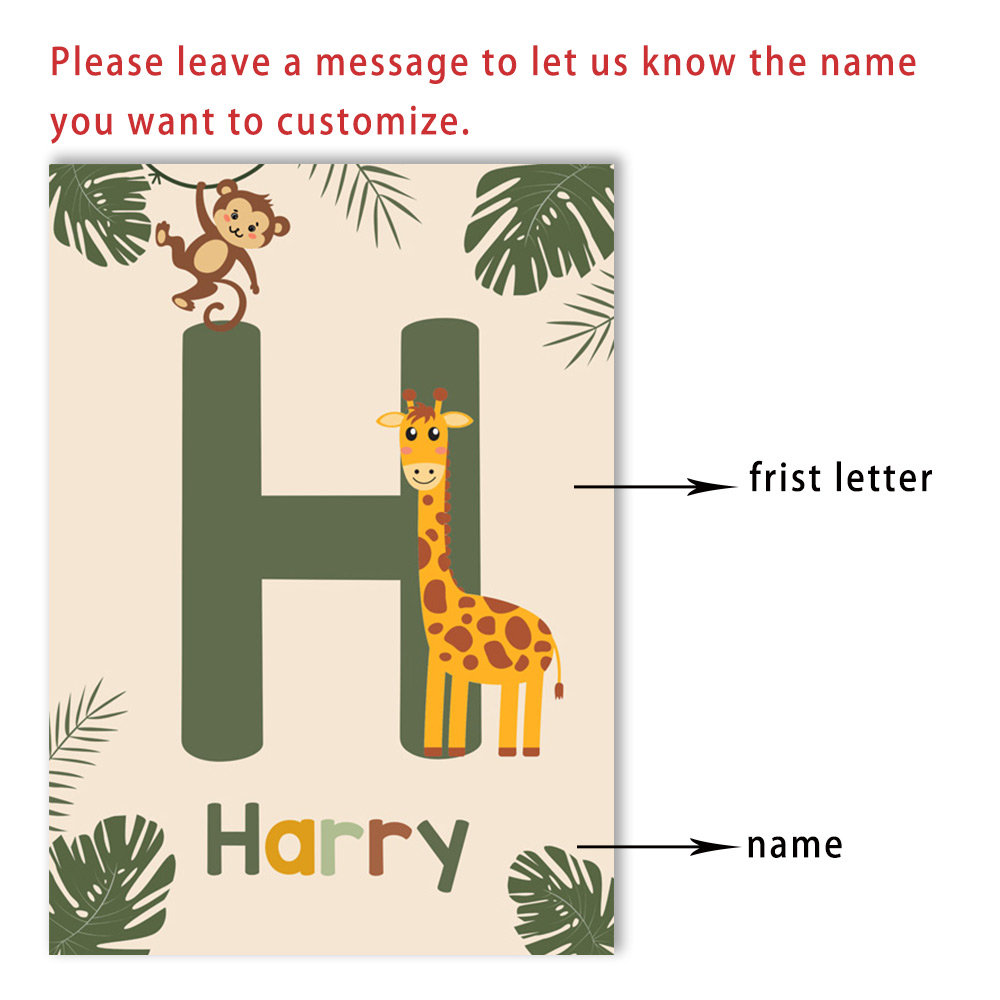 Nordic Jungle Animal Posters C - Baby Nursery Animal Pictures 评论和价格
