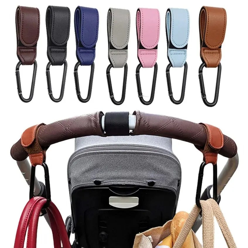 2Pcs Leather Cart Hooks Baby S - Diaper Caddy Organizer 评论和价格