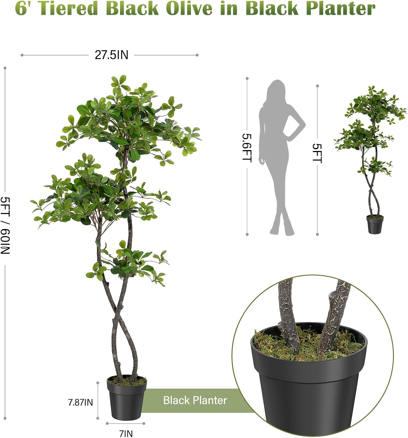 Artificial Plants Indoor, 5/6  - Baby Nursery Artwork 评论和价格