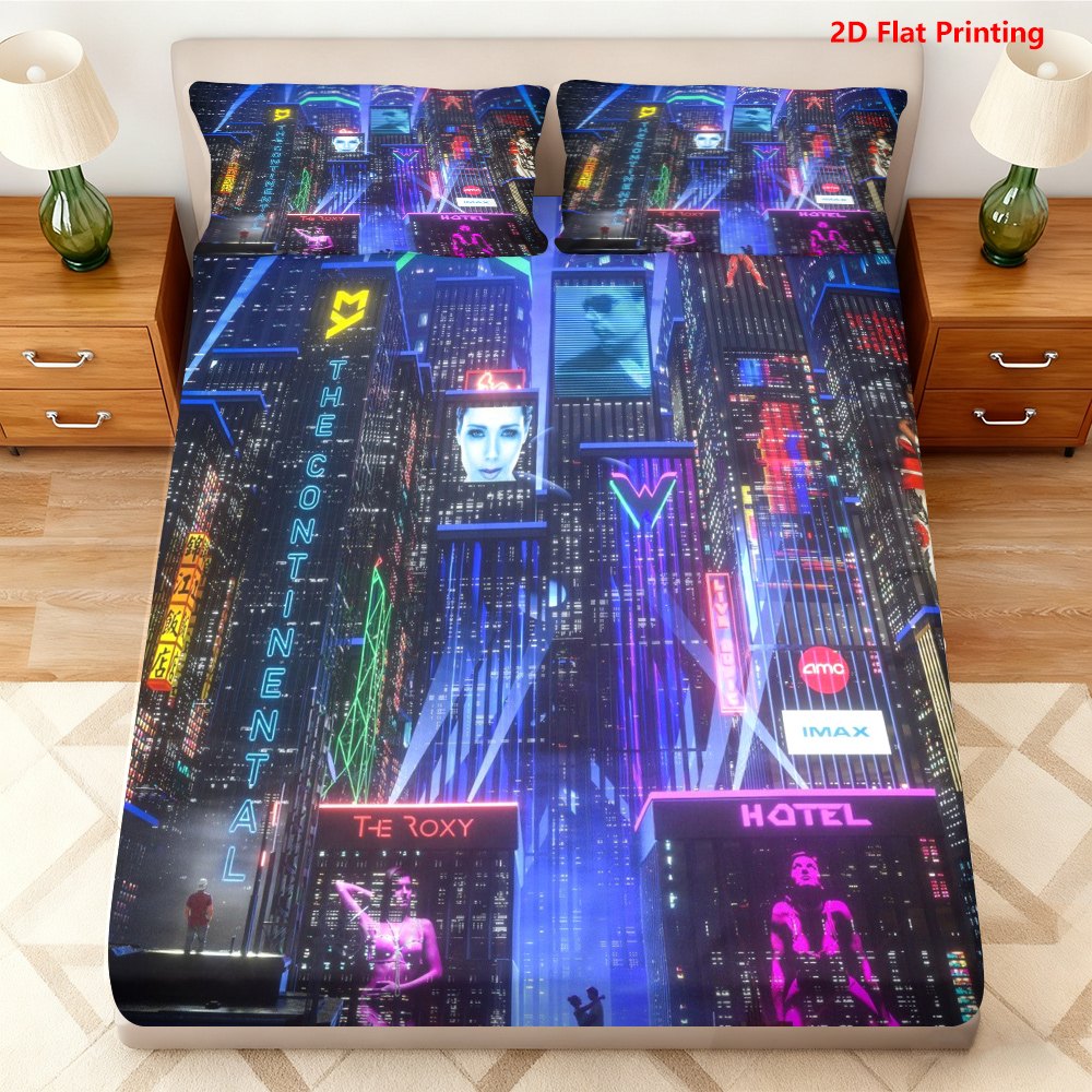 3-Piece Set of Urban Landscape - Baby Nursery Bedding 评论和价格