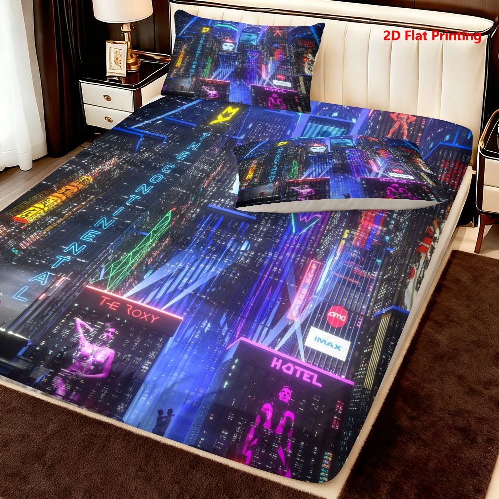 3-Piece Set of Urban Landscape - Baby Nursery Bedding 评论和价格