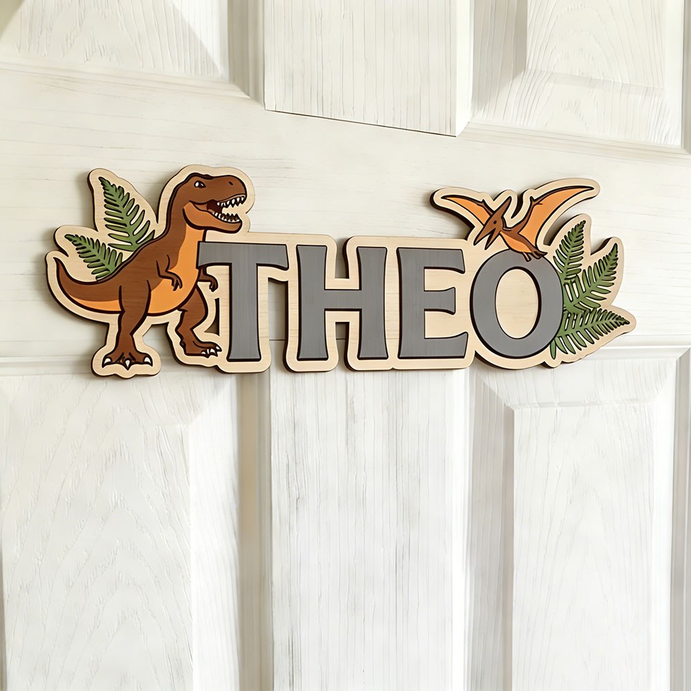 Personalized Dinosaur Name Sig - Baby Nursery Artwork 评论和价格
