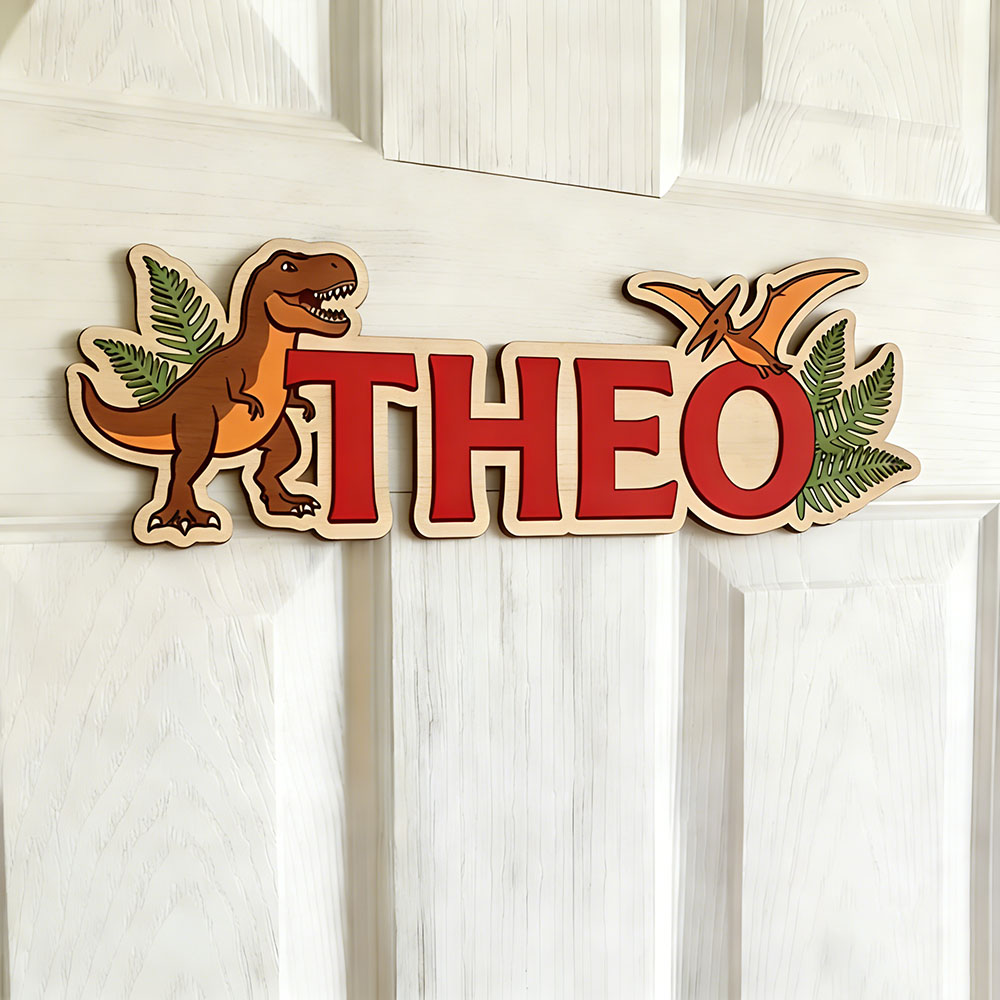 Personalized Dinosaur Name Sig - Baby Nursery Artwork 评论和价格