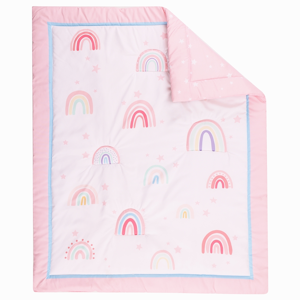 3Pcs Rainbow Baby Infant Crib  - Baby Nursery Bedding 评论和价格