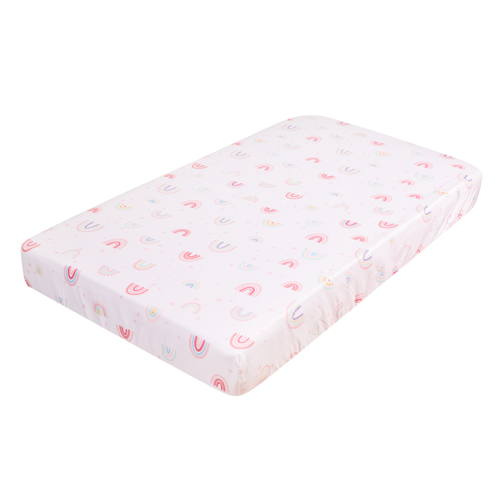 3Pcs Rainbow Baby Infant Crib  - Baby Nursery Bedding 评论和价格