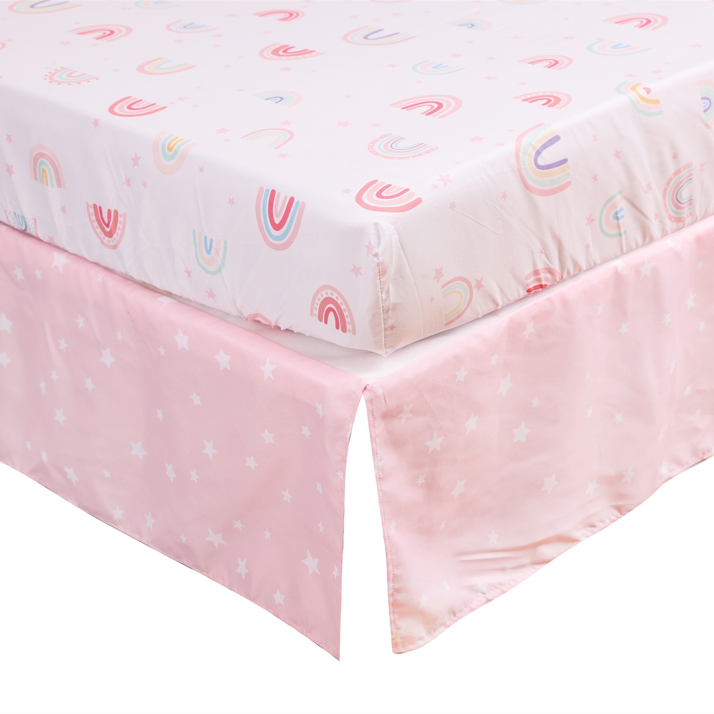 3Pcs Rainbow Baby Infant Crib  - Baby Nursery Bedding 评论和价格
