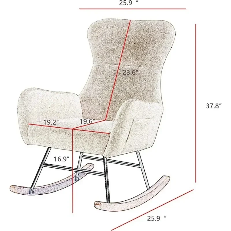 Hansones Rocking Chair Nursery - Baby Nursery Glider Chair 评论和价格
