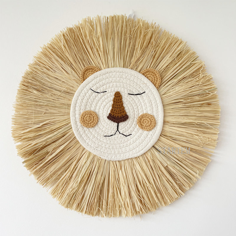 INS Nordic Handmade Lion Wall  - Baby Nursery Artwork 评论和价格