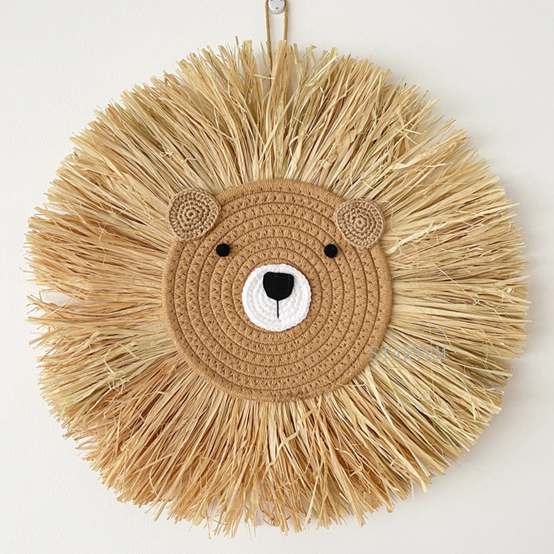 INS Nordic Handmade Lion Wall  - Baby Nursery Artwork 评论和价格