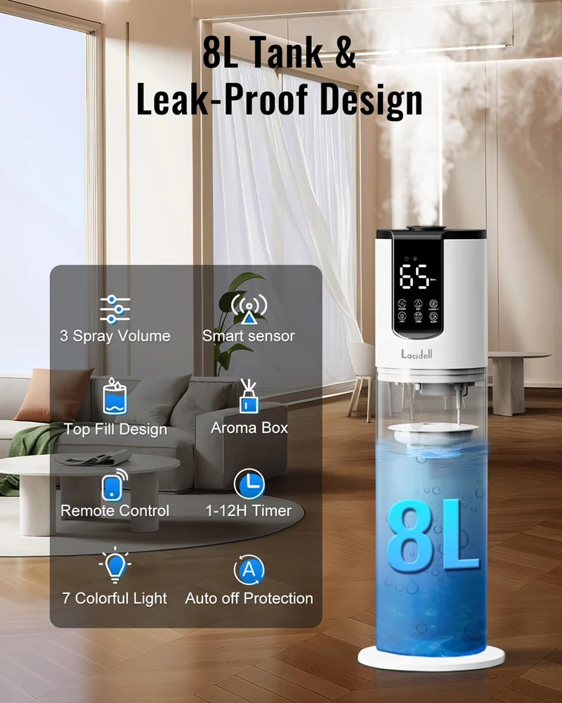 Ultra-Quiet Floor Ultrasonic H - Humidifier Nursery Quiet 评论和价格