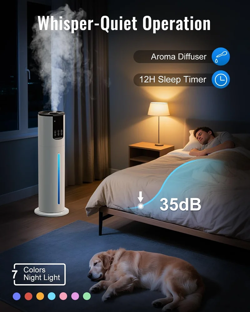 Ultra-Quiet Floor Ultrasonic H - Humidifier Nursery Quiet 评论和价格