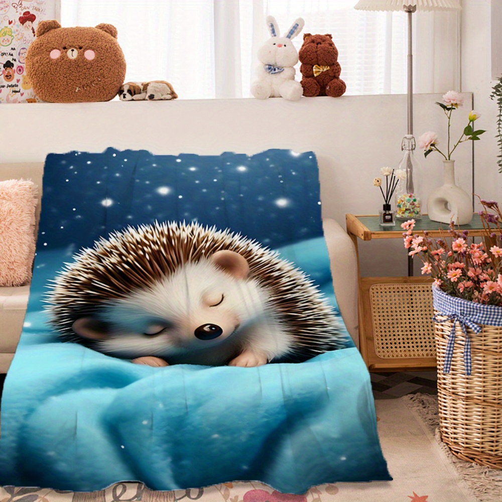 Cute Hedgehog Nursery Blanket  - Baby Nursery Bedding 评论和价格