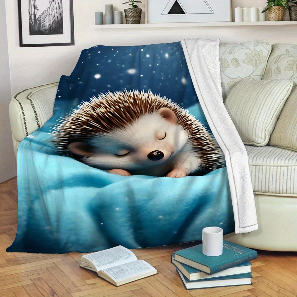Cute Hedgehog Nursery Blanket  - Baby Nursery Bedding 评论和价格