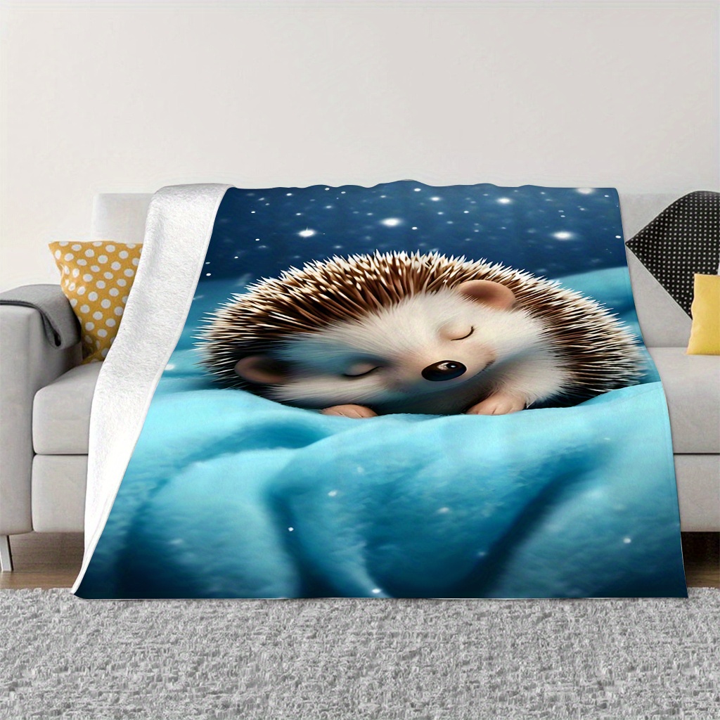 Cute Hedgehog Nursery Blanket  - Baby Nursery Bedding 评论和价格
