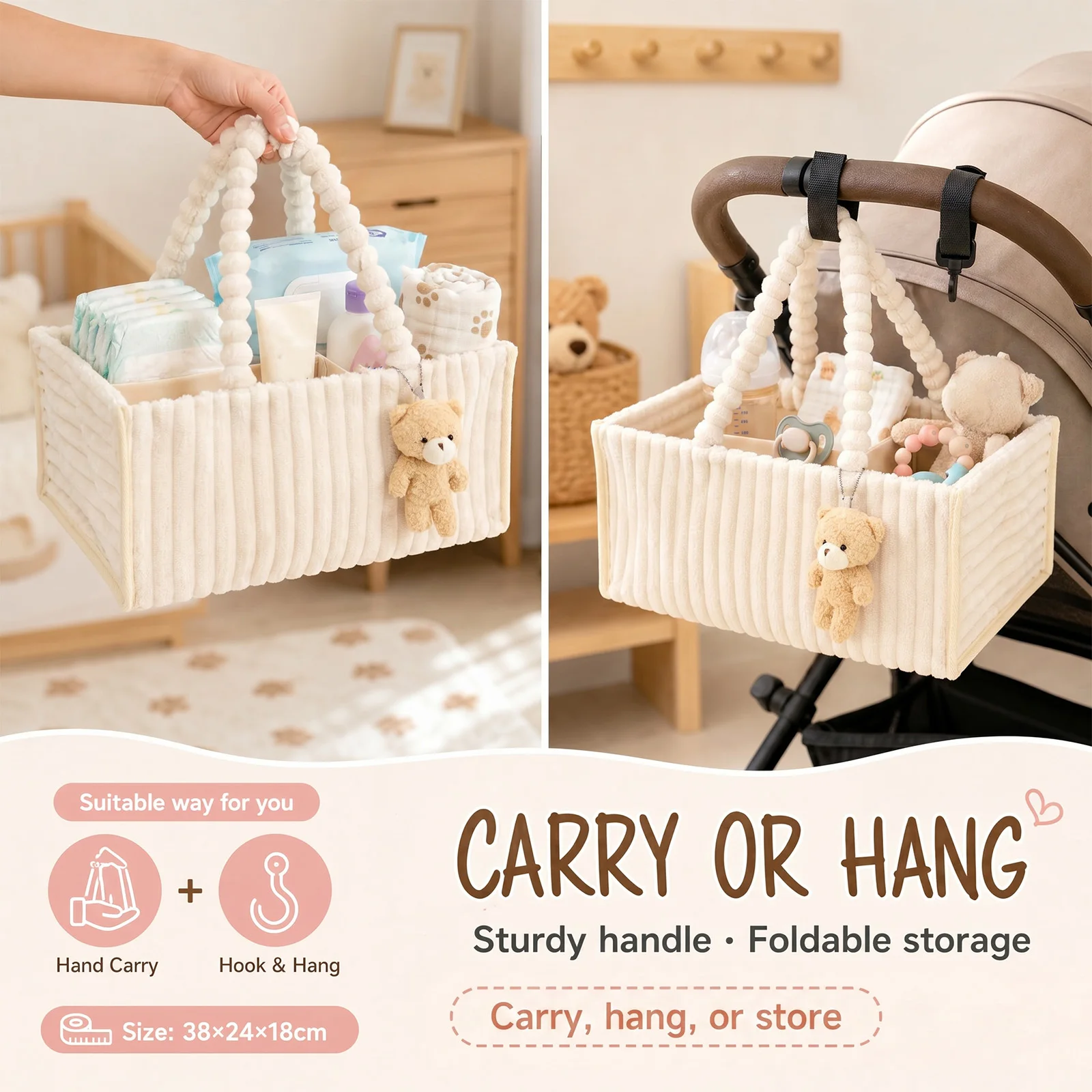Baby Diaper Caddy Organizer Co - Diaper Caddy Organizer 评论和价格
