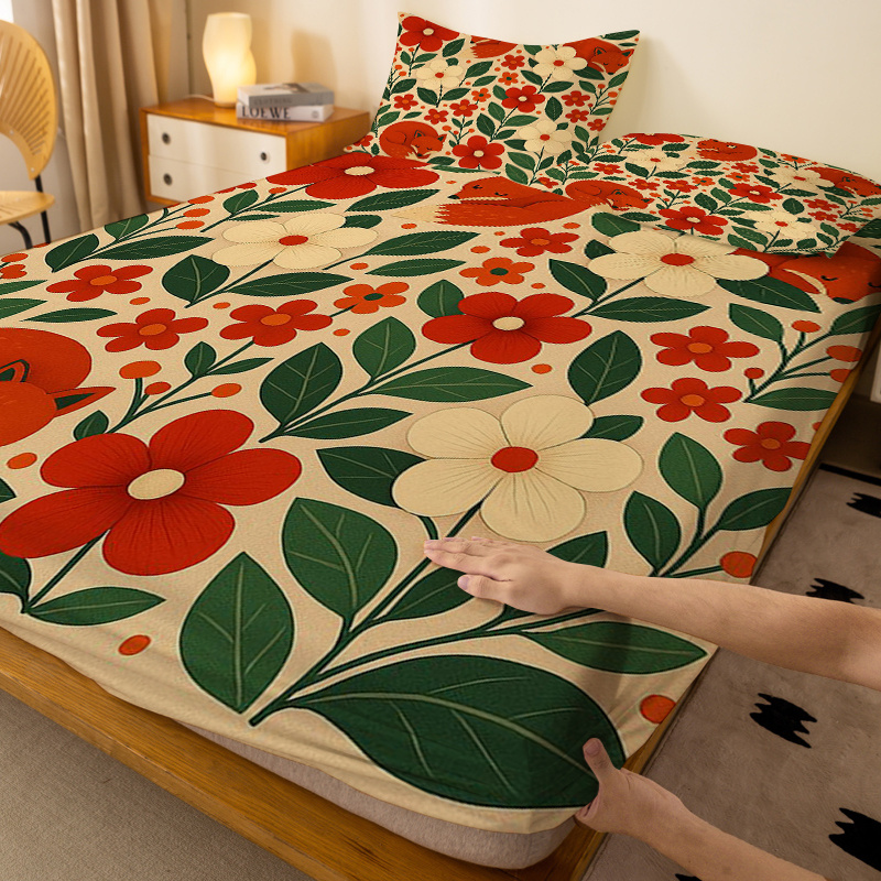 Two Little Foxes Floral Fitted - Baby Nursery Bedding 评论和价格