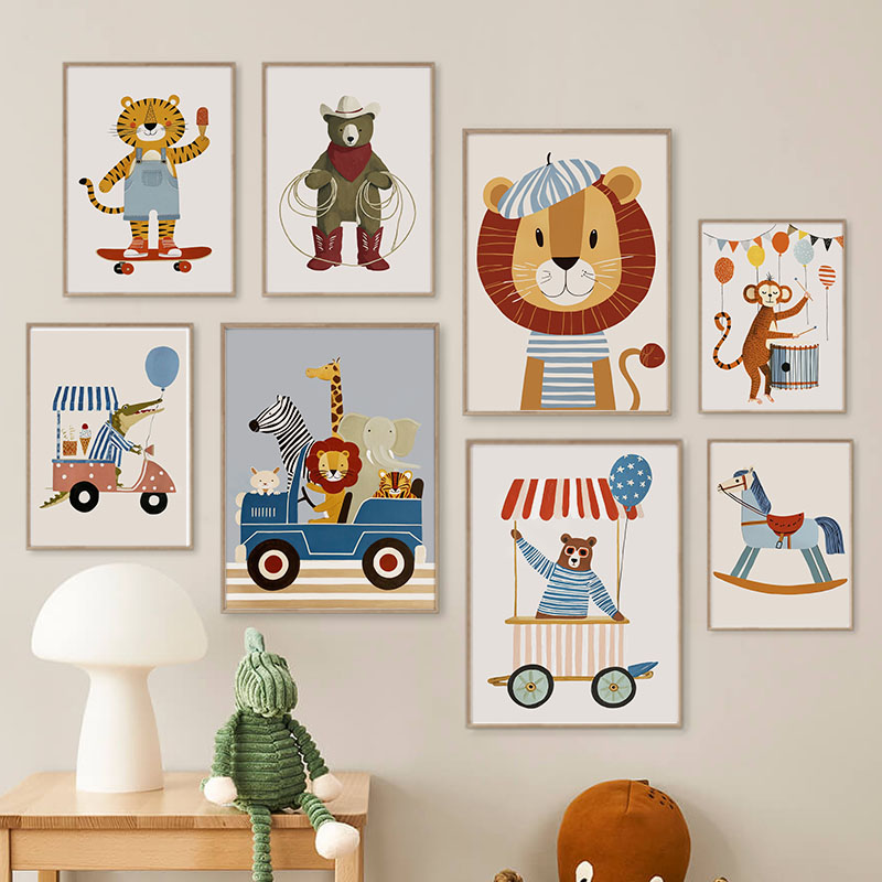 Funny Cartoon Animal Car Ballo - Baby Nursery Animal Pictures 评论和价格