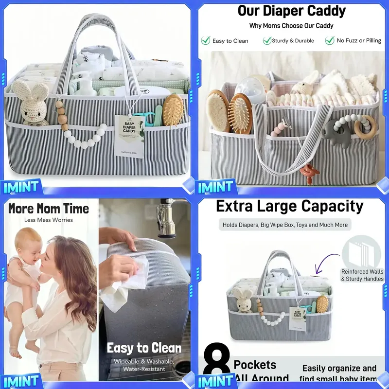 Fabric Diaper Caddy Organizer, - Diaper Caddy Organizer 评论和价格