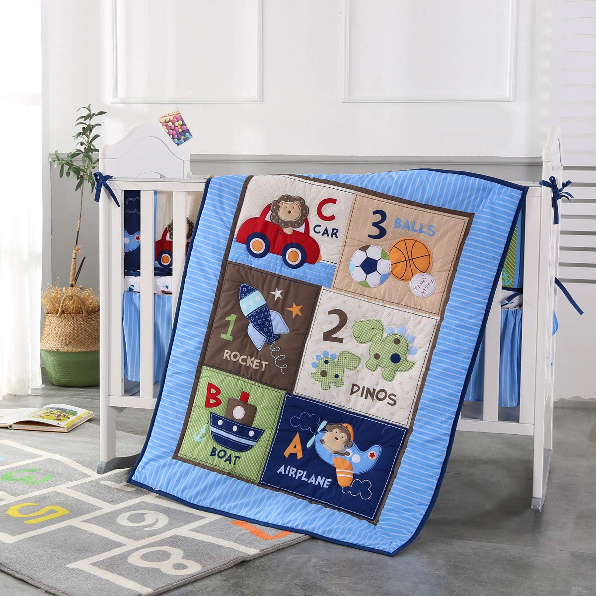7Piece Crib Bedding Set Infant - Baby Nursery Bedding 评论和价格