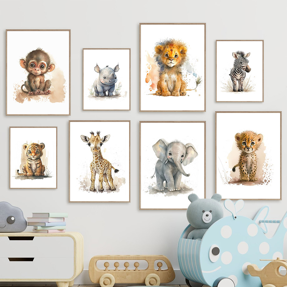 Nursery Animals Lion Giraffe R - Baby Nursery Animal Pictures 评论和价格