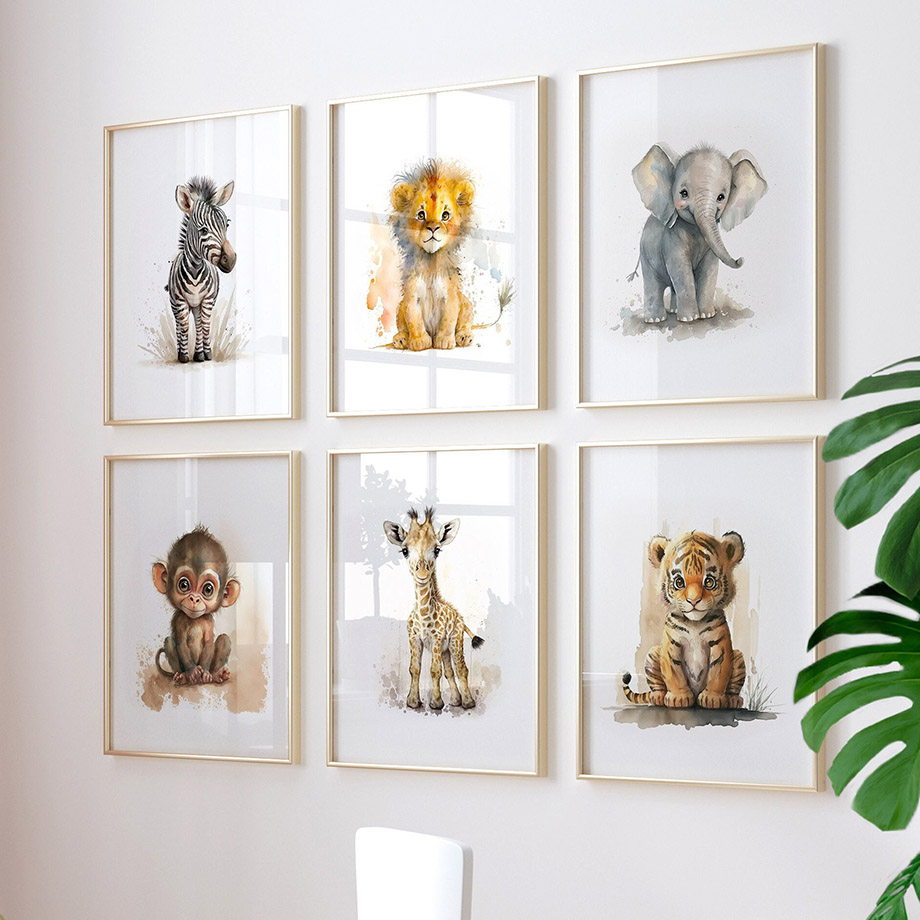 Nursery Animals Lion Giraffe R - Baby Nursery Animal Pictures 评论和价格