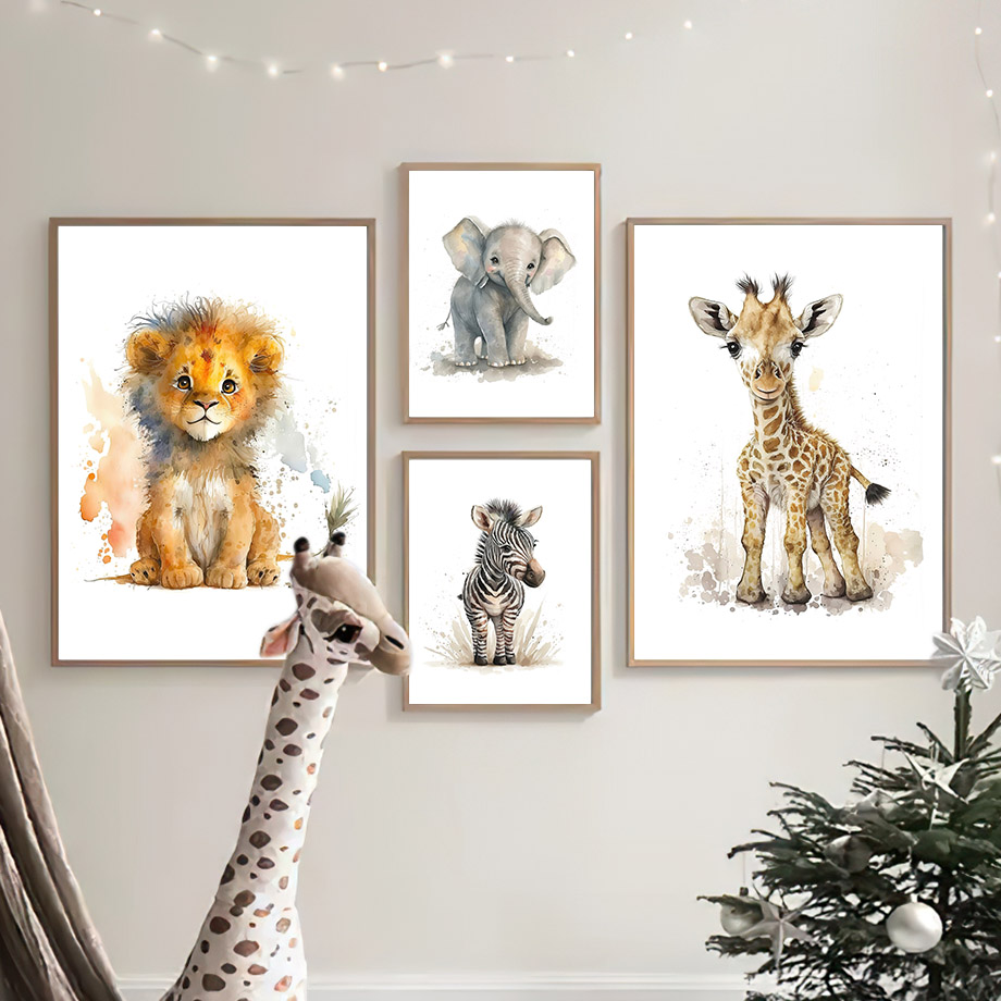Nursery Animals Lion Giraffe R - Baby Nursery Animal Pictures 评论和价格