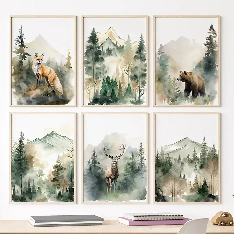 Nordic Posters and Prints Fore - Baby Nursery Animal Pictures 评论和价格