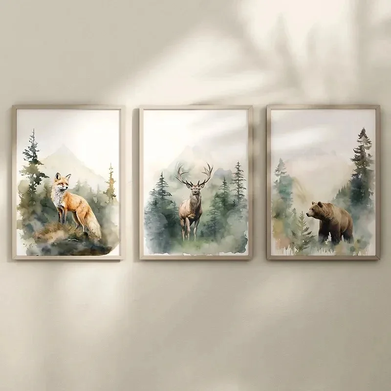 Nordic Posters and Prints Fore - Baby Nursery Animal Pictures 评论和价格