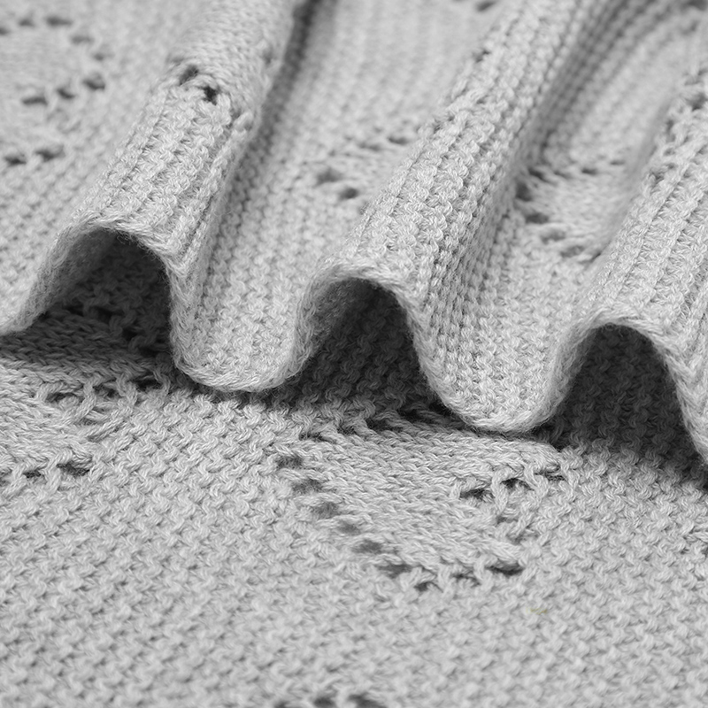 Baby Cotton Blankets Knitted N - Baby Nursery Bedding 评论和价格