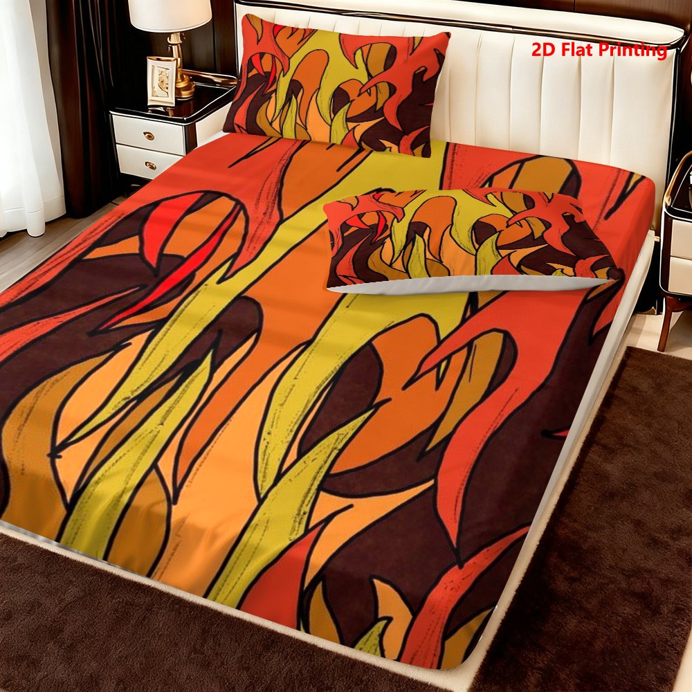 Flame-Themed Bed Sheets Full S - Baby Nursery Bedding 评论和价格